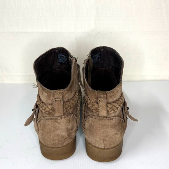 TEVA Delavina Suede Ankle Boot Women's 9 Bootie Brown Hippie Boho Biker Festival - Picture 4 of 11